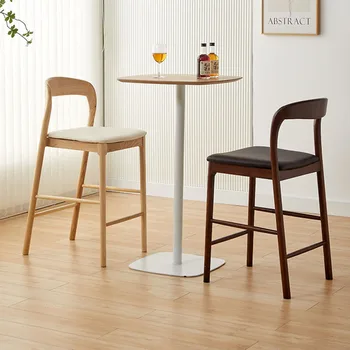 Nordic Home Kitchen Bar kėdės Aukštos prabangos salonas Ergonomiškas dizaineris Baro kėdė Priėmimas Manikiūras Banqueta Alta Baldai HY