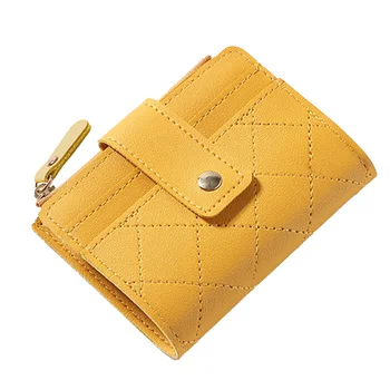 Moteriška minimalistinė piniginė su sagtimi, priekinės kišenės ir dovanos dizainas