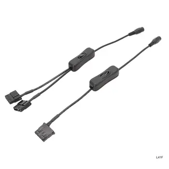 Patikimas DC5.5x2.1mm to 4Pin for Molex maitinimo adapterio kabelis kompiuterių ventiliatoriams maitinti
