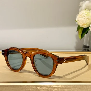 JMM BALZAC Nauji apvalūs acetatiniai akiniai nuo saulės vyrai moterys aukščiausios kokybės mada Dizaineris Rankų darbo akiniai lauko UV400 AKINIAI NUO SAULĖS