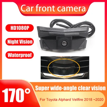 CCD automobilio priekinio vaizdo kamera vandeniui atspari naktinio matymo 170 laipsnių pločio kampas Toyota Alphard Vellfire 2018 ~2020