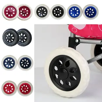 2vnt EVA Shoppin krepšelio ratlankiai 6.3Inch pakaitinis padangų ratas neslystantis lankstus kelioninis vežimėlio ratukas bagažo priedai