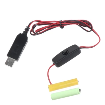 LR03 AAA 1M USB maitinimo kabelis Pakeiskite 2 LED