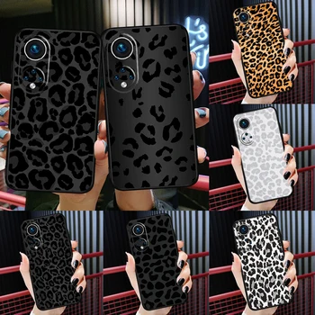 Leopard Print Black Cheetah Pattern Cover For Honor 50 Lite Case For Huawei P20 P30 P40 Pro Nova 9 5T P Smart 2021 8X 9X 10i