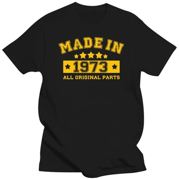 Mada pagaminta 1973 m. Marškinėliai Vyrai Medvilnė Juokinga O Kaklas Gimtadienio dovana 1973 m. marškinėliai Tops Tee Cool Mans Tshirt
