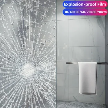 Clear Security Safety Window Film Shatterproof Film Glass Windows Anti Shatter grūdinto stiklo plėvelės lipnus atspalvio lipdukas