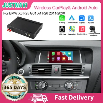 JUSTNAVI belaidė CarPlay dėžutė, skirta BMW X3 F25 G01 X4 F26 2011-2020CIC NBT EVO System Android Mirror Link AirPlay Carplay funkcija